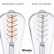 Ampoule LED Filament Blanc Edison ST64 5,9W 500Lm E27 2700K Dimmable - W02