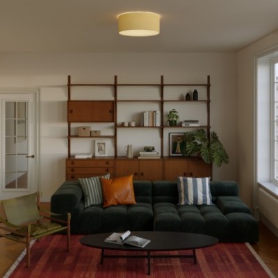 Stoff-Deckenleuchte Medium Slim - Made in Italy