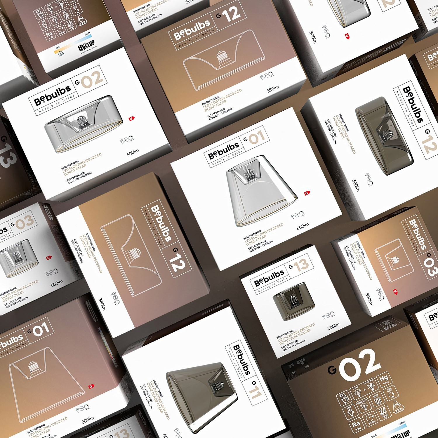 Ampoule LED Transparente Ghost Line CRI 90 Mini Cone 6W 500Lm E27 2200K Dimmable - G07