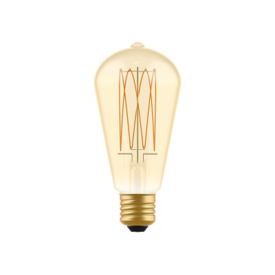 Ampoule Dorée LED Carbon Line Filament Cage Edison ST64 7W 640Lm E27 2700K Dimmable - C54