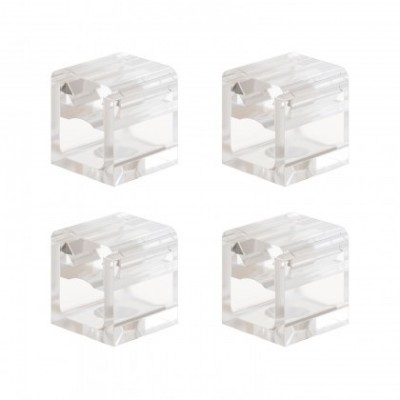 Set 4 Cube Clip - Mini fissaggio a parete per cavo tessile