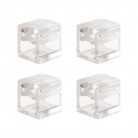 Set mit 4 Cube Clip - Mini-Wandhalterungen für Textilkabel