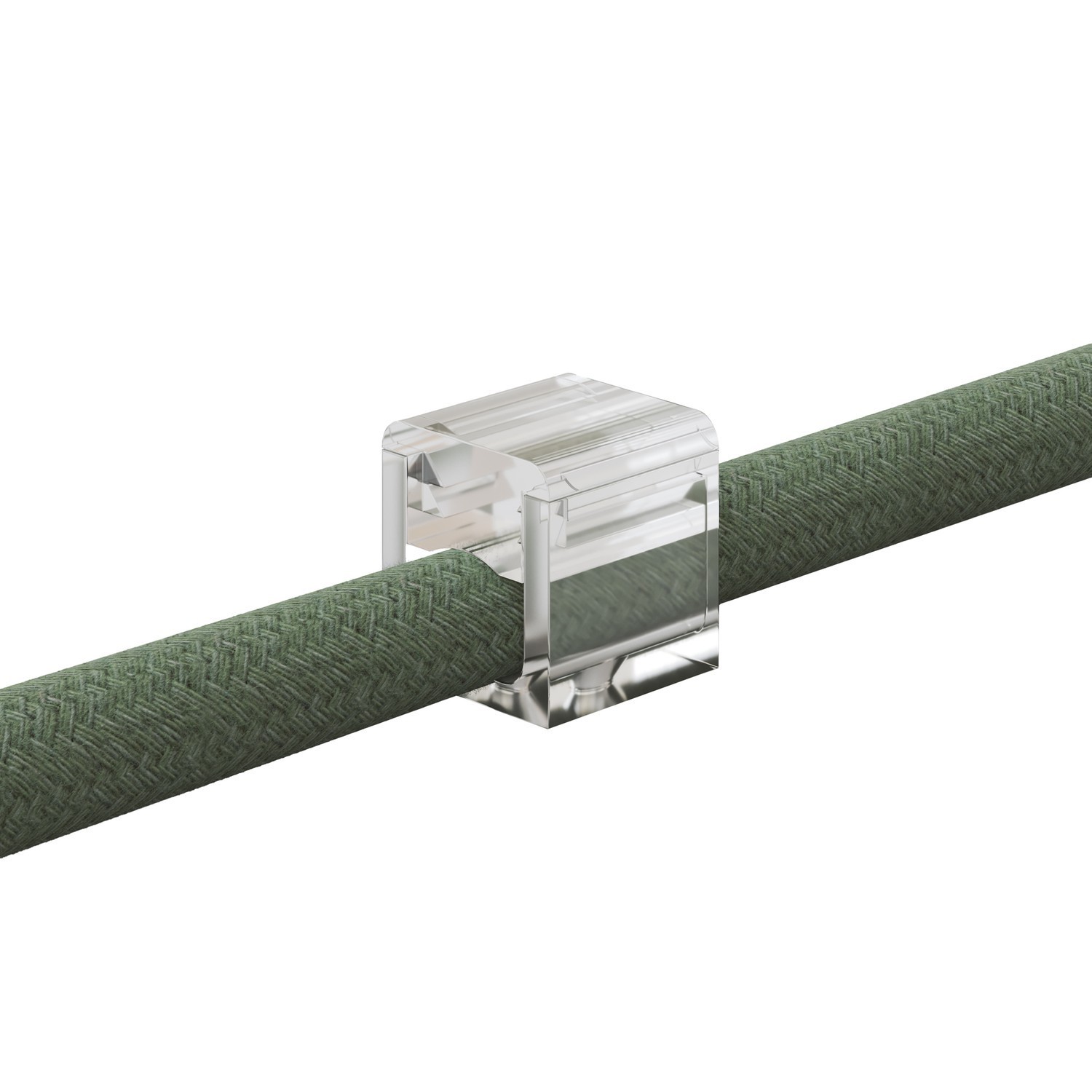 Set de 4 Cube Clip - Mini fixation murale pour câble textile