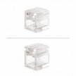 Set de 4 Cube Clip - Mini fixation murale pour câble textile