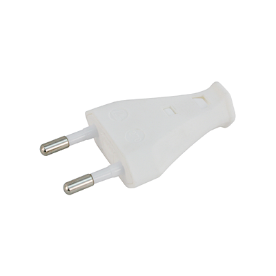 Stecker 2 polig weiss (Europlug)