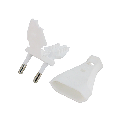 Stecker 2 polig weiss (Europlug)