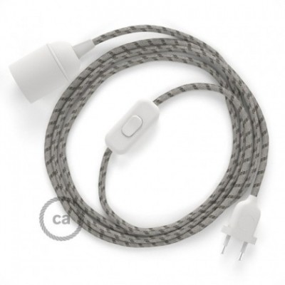 SnakeBis cordon avec douille et câble textile Stripes Écorce RD53
