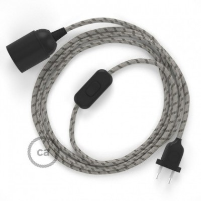 SnakeBis cordon avec douille et câble textile Stripes Écorce RD53