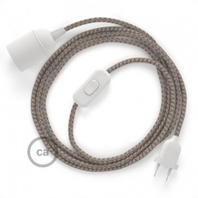 SnakeBis cordon avec douille et câble textile Losange Écorce RD63
