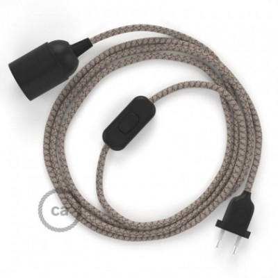 SnakeBis cordon avec douille et câble textile Losange Écorce RD63
