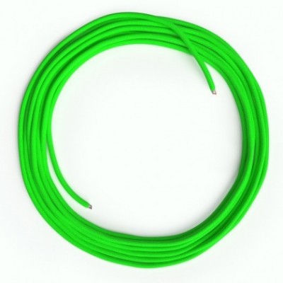 Cavo Lan Ethernet Cat 5e senza connettori RJ45 - RF06 Effetto Seta Verde Fluo