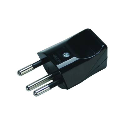 Stecker 3 polig schwarz