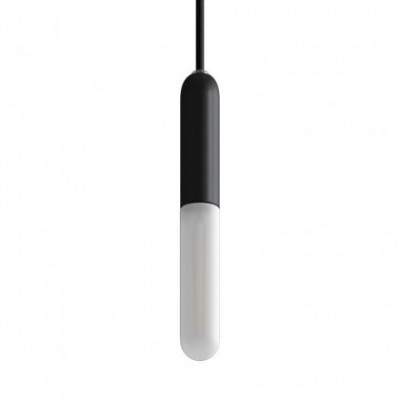 Pendelleuchte inklusive Glühbirne, Textilkabel, E14 P-Light Lampenfassung und Metall-Zubehör - Made in Italy
