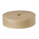 Base lampada diam 120mm LEGNO NATURALE con contrappeso, boccola cavo laterale e softpad