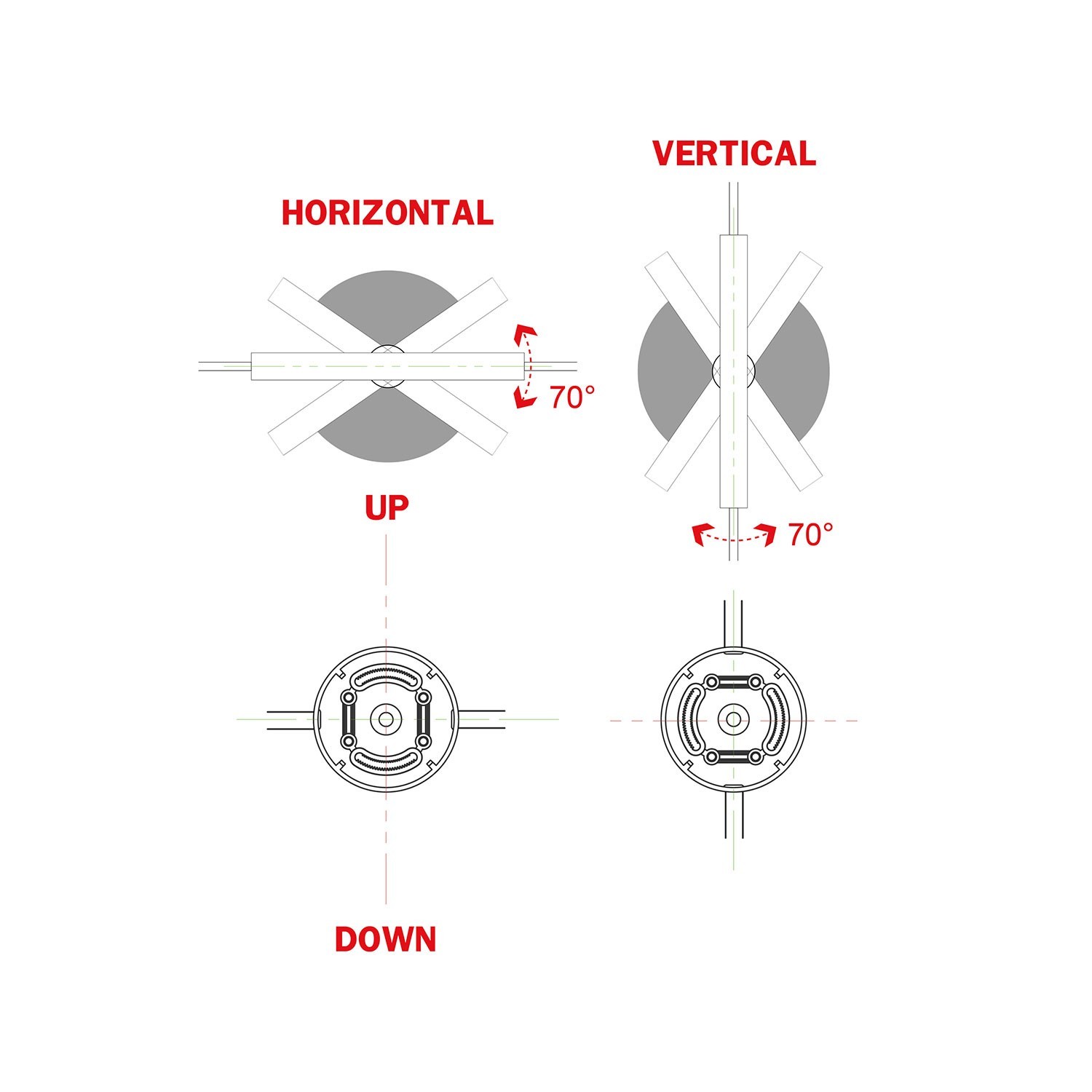 Leuchte Spostaluce esse14 mit S14d Anschluss und UK-Stecker