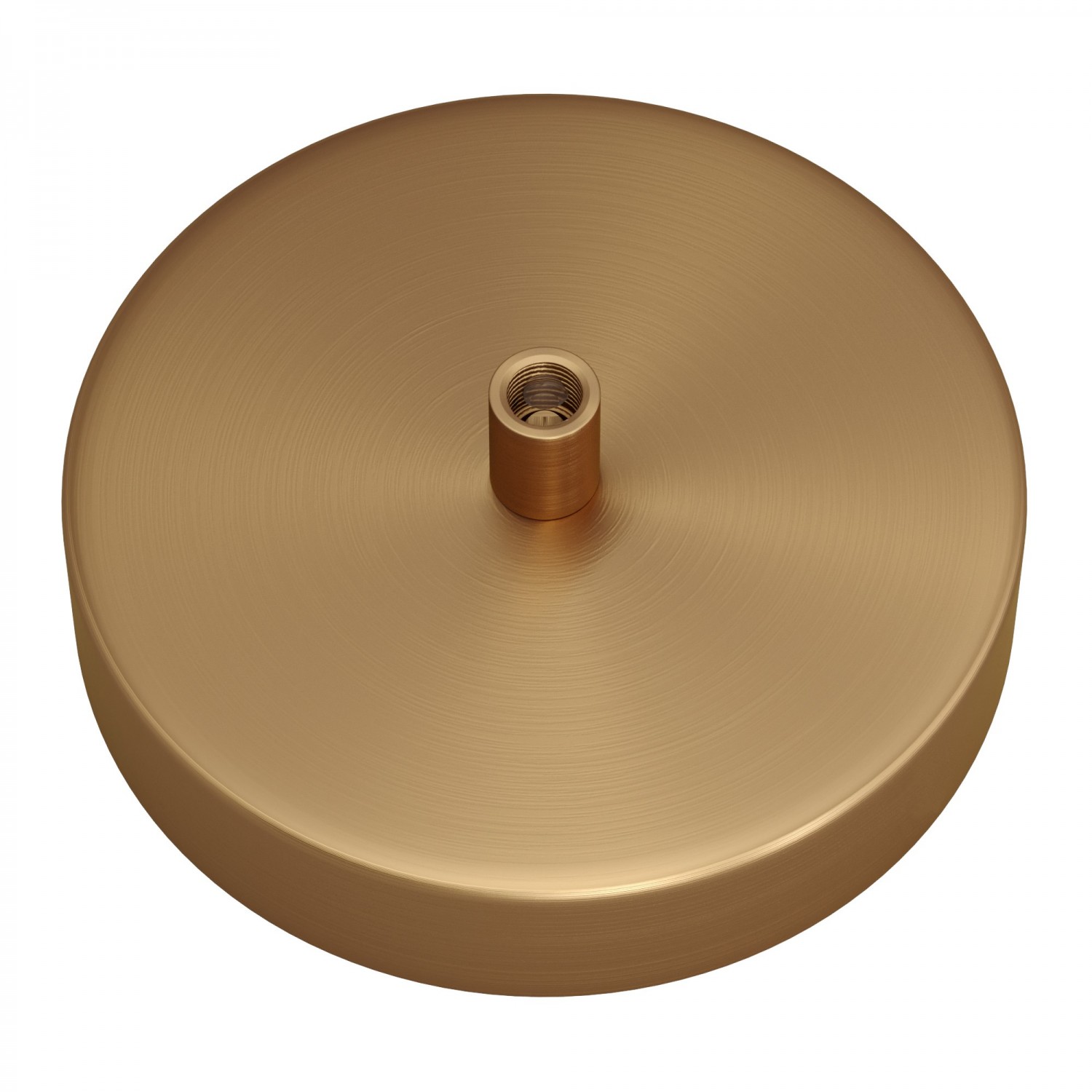Base lampada diam 120mm BRONZO SATINATO con contrappeso, boccola cavo laterale e softpad