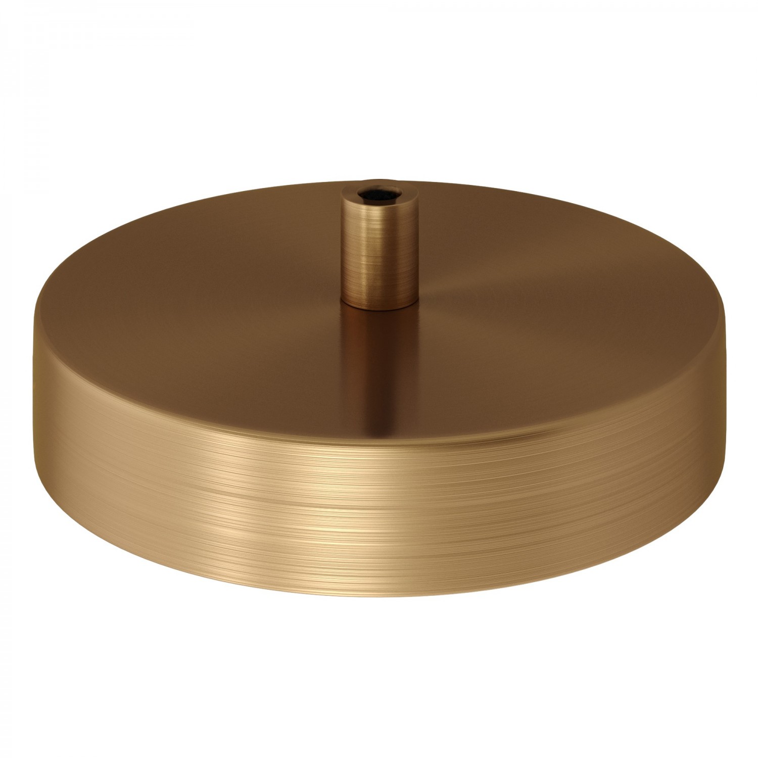 Base lampada diam 120mm BRONZO SATINATO con contrappeso, boccola cavo laterale e softpad
