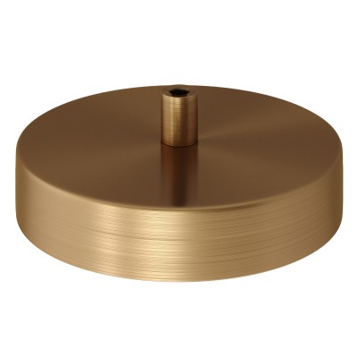 Lampenbaldachin Durchmesser 120mm Bronze Satiniert mit Gegengewicht, seitlicher Kabeldurchführung und Softpad