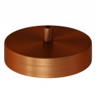 Base lampada diam 120mm RAME SATINATO con contrappeso, boccola cavo laterale e softpad