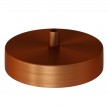 Base lampada diam 120mm RAME SATINATO con contrappeso, boccola cavo laterale e softpad
