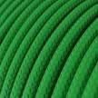 Elektrisches Kabel rund überzogen mit Textil-Seideneffekt Einfarbig Grün RM06
