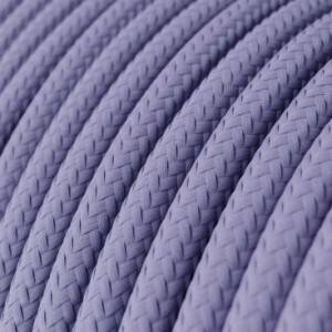 Fil Électrique Rond Gaine De Tissu De Couleur Effet Soie Tissu Uni Lilas RM07