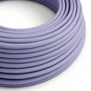 Fil Électrique Rond Gaine De Tissu De Couleur Effet Soie Tissu Uni Lilas RM07