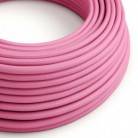 Fil Électrique Rond Gaine De Tissu De Couleur Effet Soie Tissu Uni Fuchsia RM08