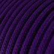 Fil Électrique Rond Gaine De Tissu De Couleur Effet Soie Tissu Uni Violet RM14