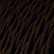 Fil Électrique Torsadé Gaine De Tissu De Couleur Effet Soie Tissu Uni Marron TM13