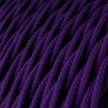 Elektrisches Kabel geflochten überzogen mit Textil-Seideneffekt Einfarbig Violett TM14