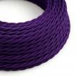 Fil Électrique Torsadé Gaine De Tissu De Couleur Effet Soie Tissu Uni Violet TM14