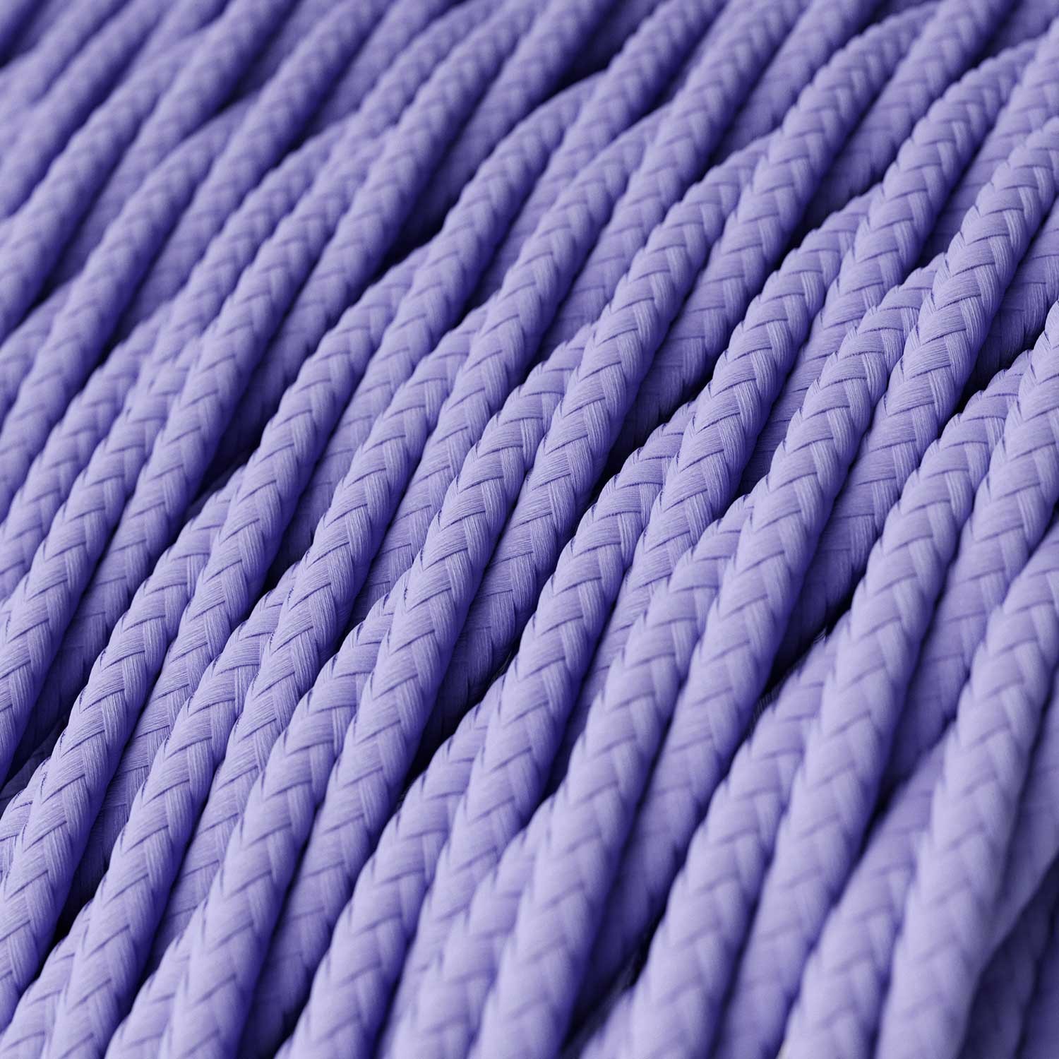 Fil Électrique Torsadé Gaine De Tissu De Couleur Effet Soie Tissu Uni Lilas TM07