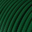 Fil Électrique Rond Gaine De Tissu De Couleur Effet Soie Tissu Uni Vert Foncé RM21