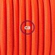 Zuleitung für Tischleuchten RF15 Orange Fluoreszierend Seideneffekt 1,80 m. Wählen Sie aus drei Farben bei Schalter und Stecke.