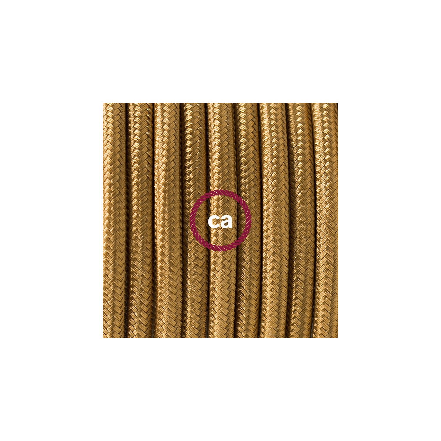 Zuleitung für Tischleuchten RM05 Gold Seideneffekt 1,80 m. Wählen Sie aus drei Farben bei Schalter und Stecke.