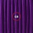 Zuleitung für Tischleuchten RM14 Violett Seideneffekt 1,80 m. Wählen Sie aus drei Farben bei Schalter und Stecke.