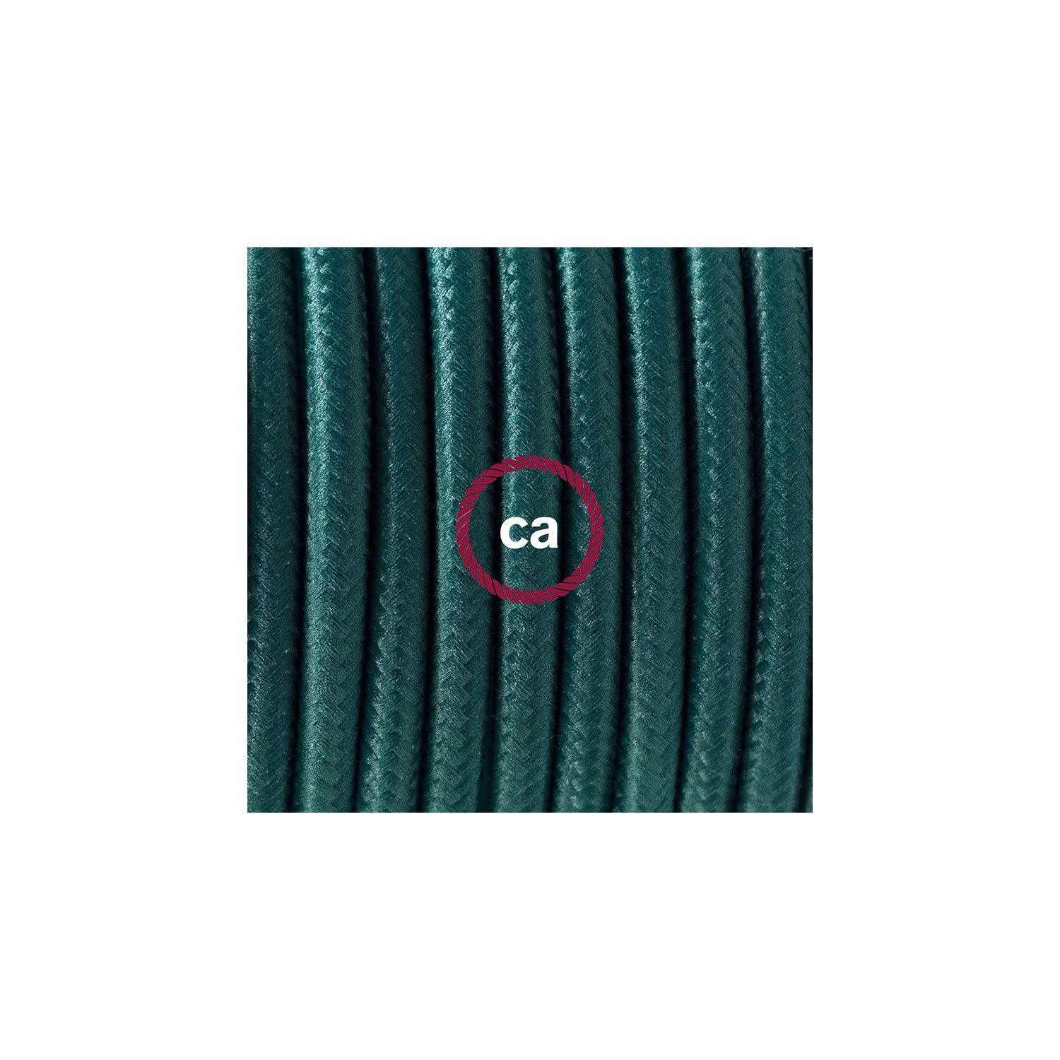 Zuleitung für Tischleuchten RM21 Dunkelgrün Seideneffekt 1,80 m. Wählen Sie aus drei Farben bei Schalter und Stecke.