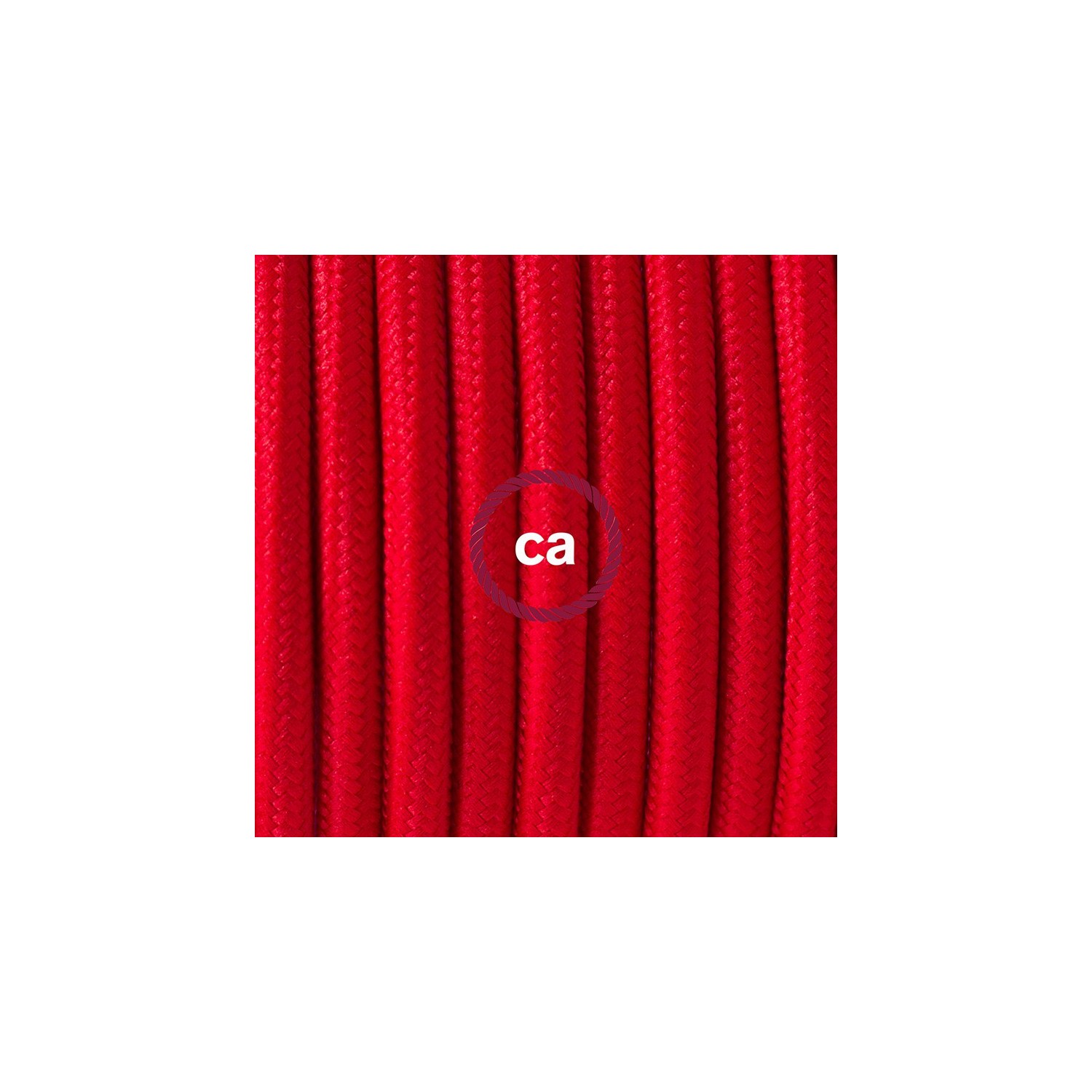 Stehleuchte Anschlussleitung RM09 Rot Seideneffekt 3 m. Wählen Sie aus drei Farben bei Schalter und Stecke.