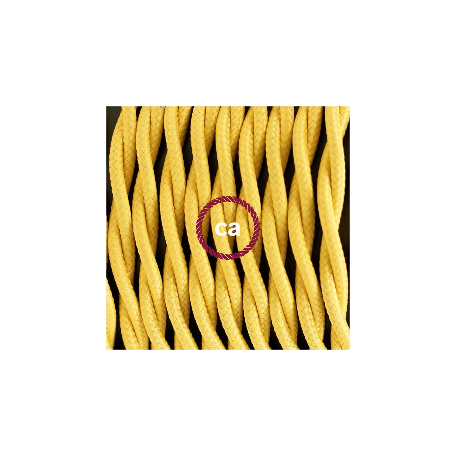 Stehleuchte Anschlussleitung TM10 Gelb Seideneffekt 3 m. Wählen Sie aus drei Farben bei Schalter und Stecke.