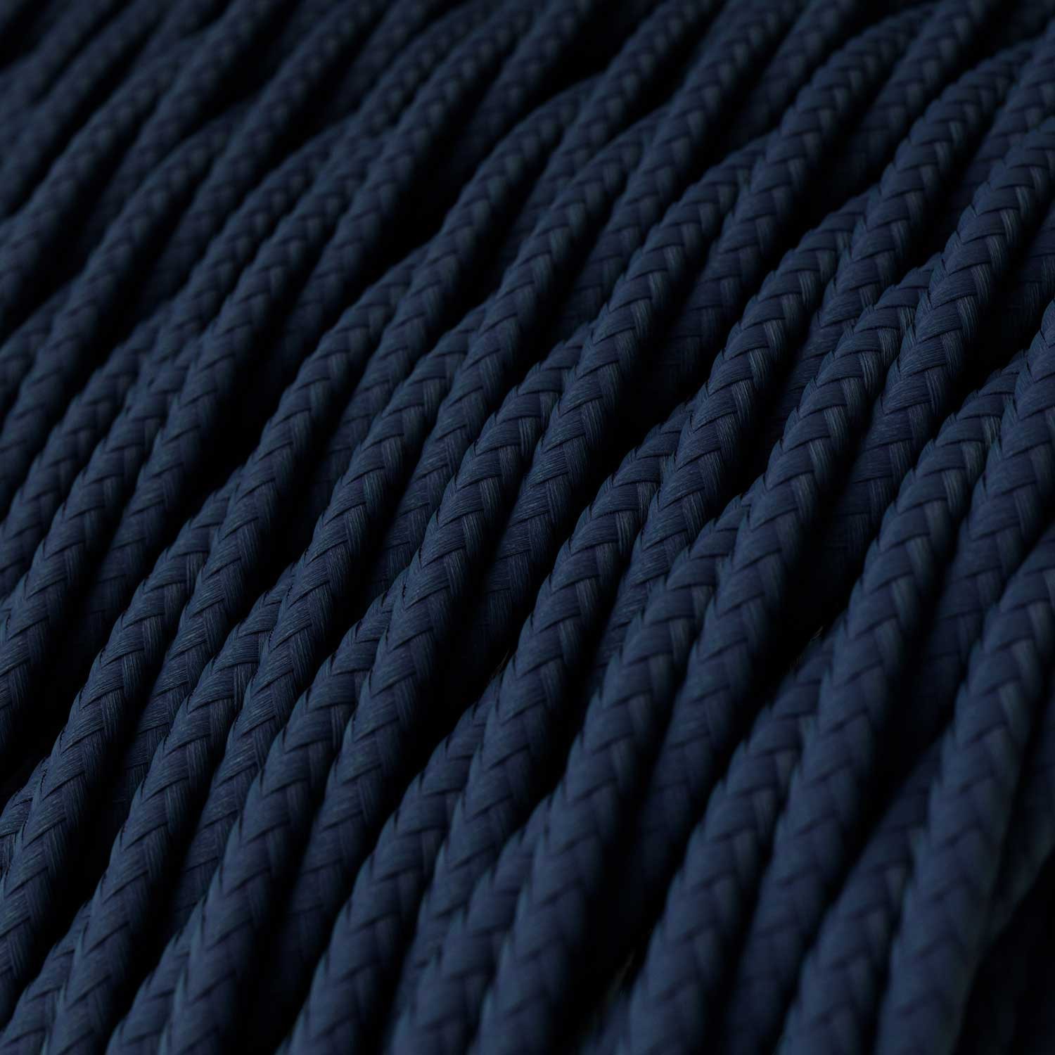 Fil Électrique Torsadé Gaine De Tissu De Couleur Bleu Marine TM20