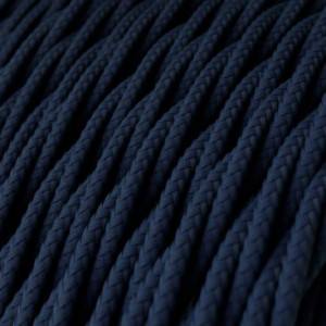 Fil Électrique Torsadé Gaine De Tissu De Couleur Bleu Marine TM20