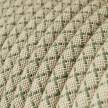 Cavo Elettrico rotondo rivestito in Cotone Losanga color Verde Timo e Lino Naturale RD62