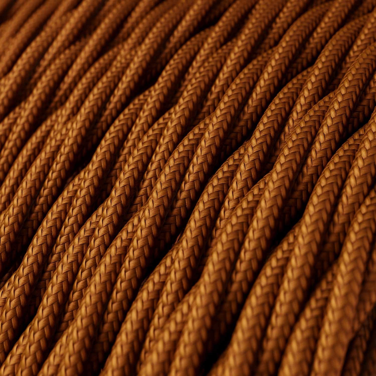 Fil Électrique Torsadé Gaine De Tissu De Couleur Effet Soie Whiskey TM22