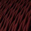 Fil Électrique Torsadé Gaine De Tissu De Couleur Effet Soie Tissu Uni Bordeaux TM19