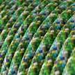Elektrokabel rund Textil ummantelt Seideneffekt RX05 Pixel Grün