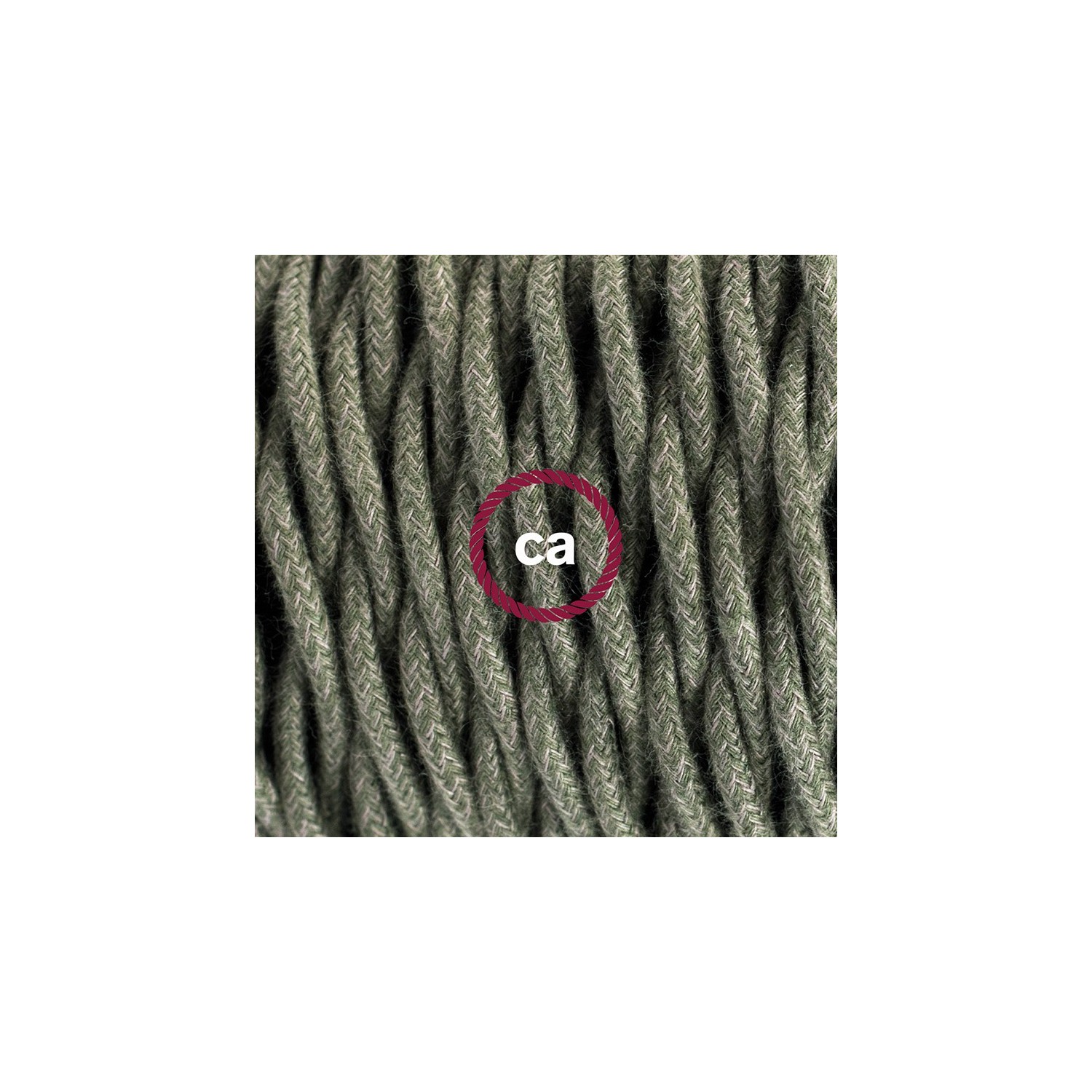Stehleuchte Anschlussleitung TC63 Graugrün Baumwolle 3 m. Wählen Sie aus drei Farben bei Schalter und Stecke.