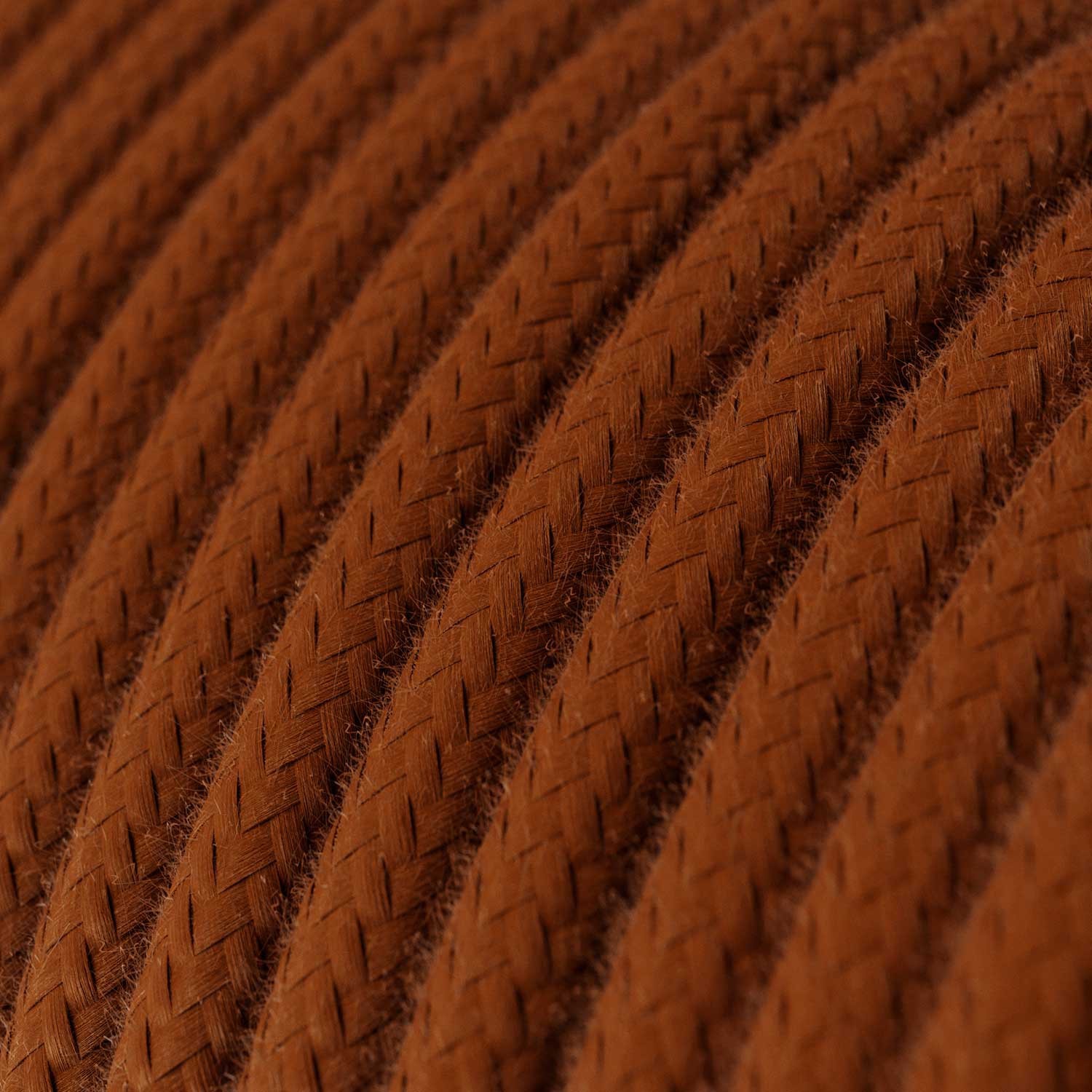 Elektrisches Kabel rund überzogen mit Baumwolle Einfarbig Damhirsch RC23