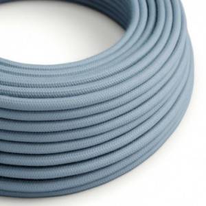 Fil Électrique Rond Gaine De Tissu De Couleur Coton Tissu Uni Océan RC53