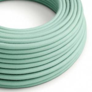 Fil Électrique Rond Gaine De Tissu De Couleur Coton Tissu Uni Lait Menthe RC34